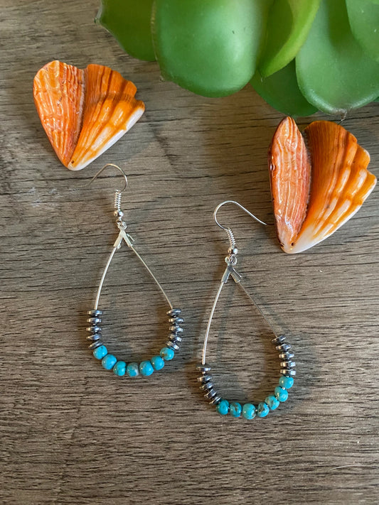 Turquoise Hoops