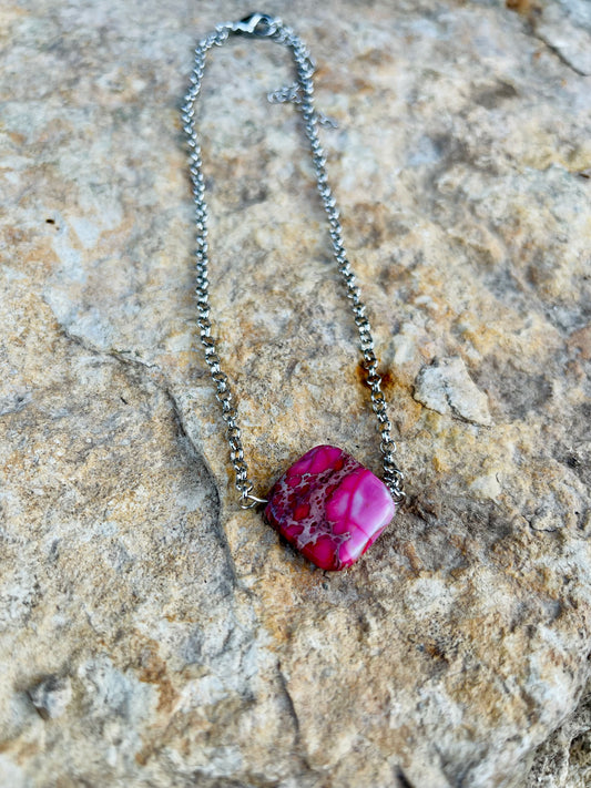 Pink Magnesite Necklace